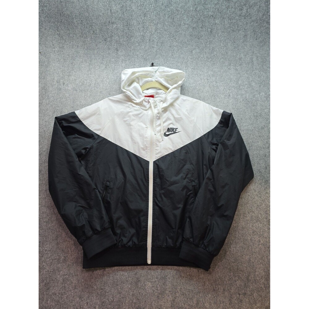 Nike Women's Sportswear Black White Windrunner Jacket Size M